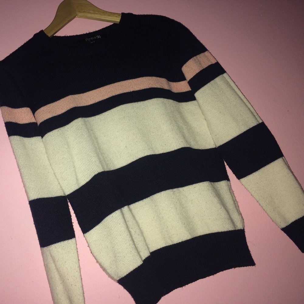Forever 21 Colorblock Knit Pullover Sweater